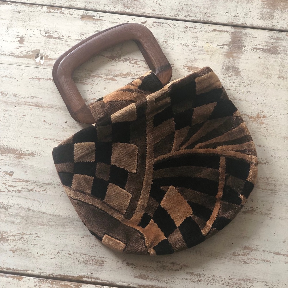 Vintage Upholstery Small Purse Bag Handbag